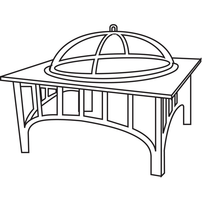 The Twillery Co.® Paulding WaterResistant 40" Square FirePit Cover